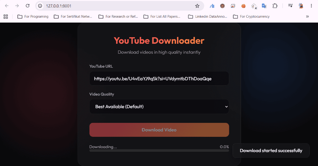 Download Progress & Toast Status