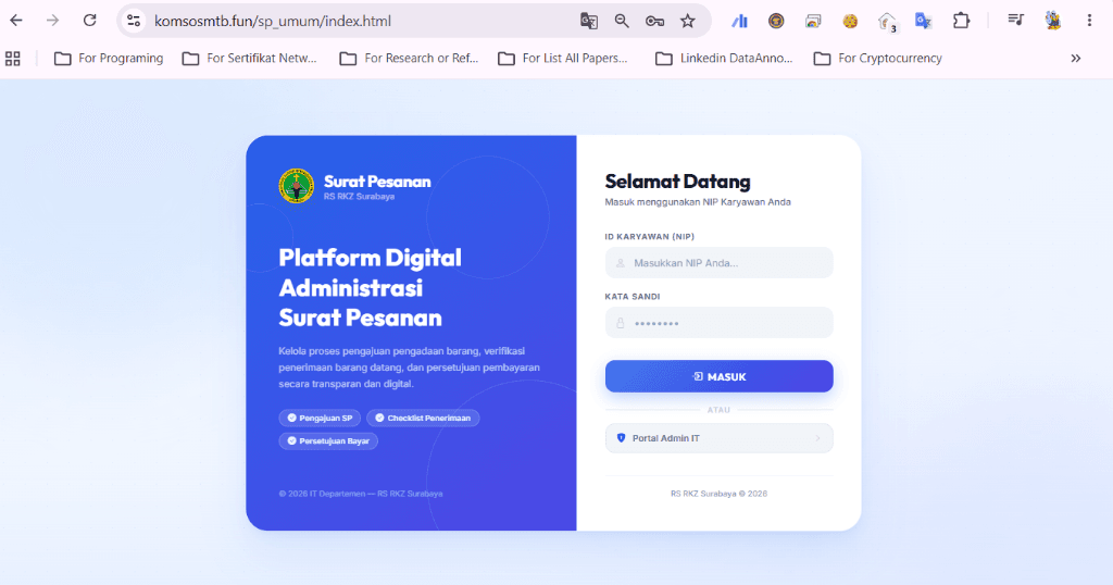 Portal Login SP Umum
