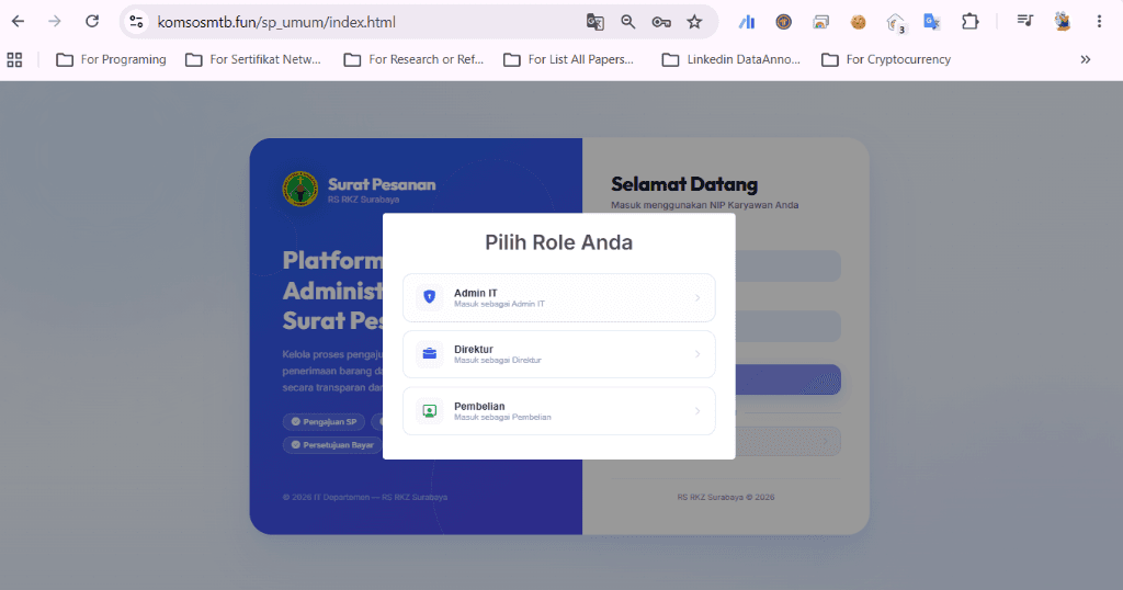 Role Selection SP Umum
